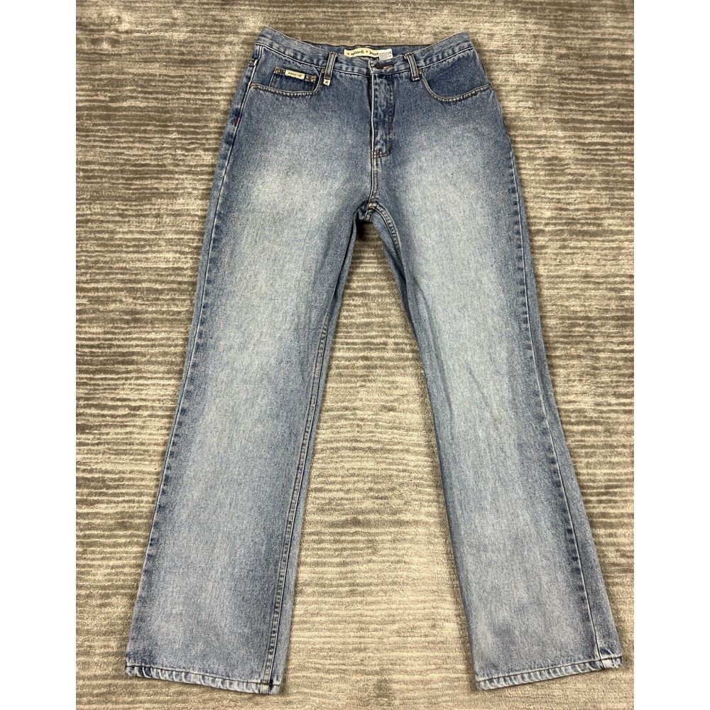 Zana Di Jeans Womens 11 Blue Denim Straight High Rise Retro Outdoors